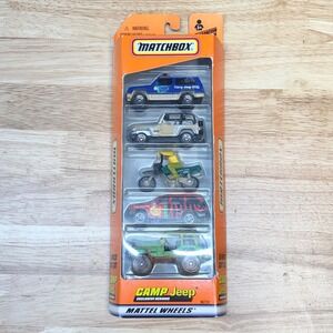 Matchbox Camp Jeep Exclusive Designs 5-Pack Gift Set Diecast Cars 2000 Mattel